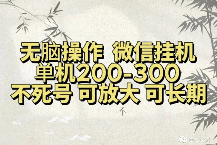 无脑操作微信视频号挂机单机200-300一天，不死号，可放大，工作室实测创业吧-网创项目资源站-副业项目-创业项目-搞钱项目创业吧