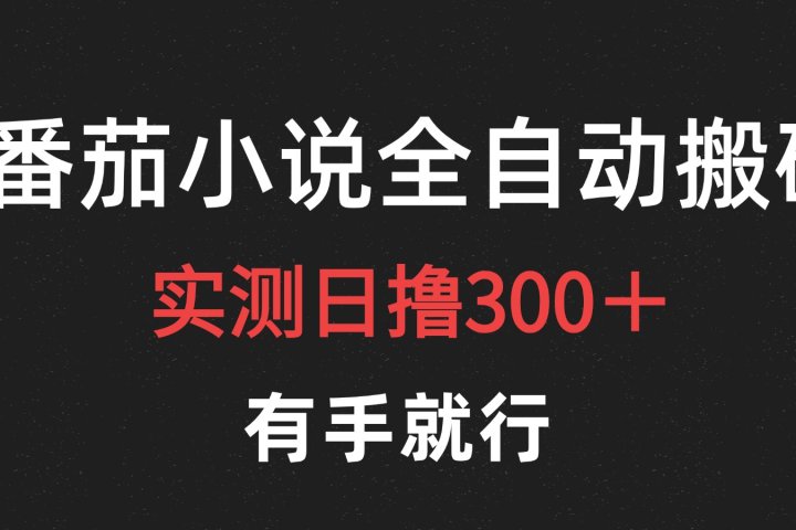 最新番茄小说挂机搬砖，日撸300＋！有手就行，可矩阵放大创业吧-网创项目资源站-副业项目-创业项目-搞钱项目创业吧