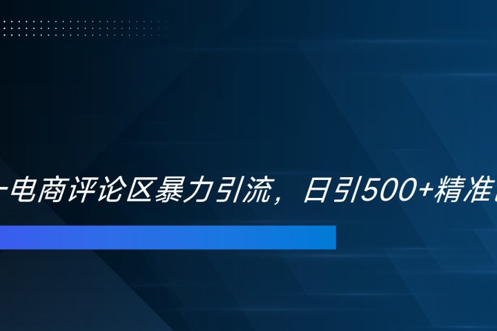 双十一电商评论区暴力引流，日引500+精准创业粉！！！创业吧-网创项目资源站-副业项目-创业项目-搞钱项目创业吧