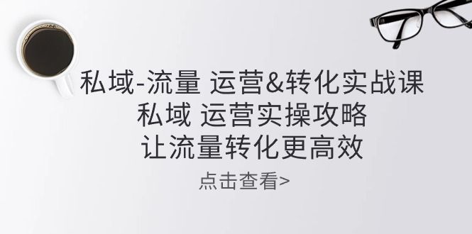 私域-流量 运营转化实操课：私域 运营实操攻略 让流量转化更高效创业吧-网创项目资源站-副业项目-创业项目-搞钱项目创业吧