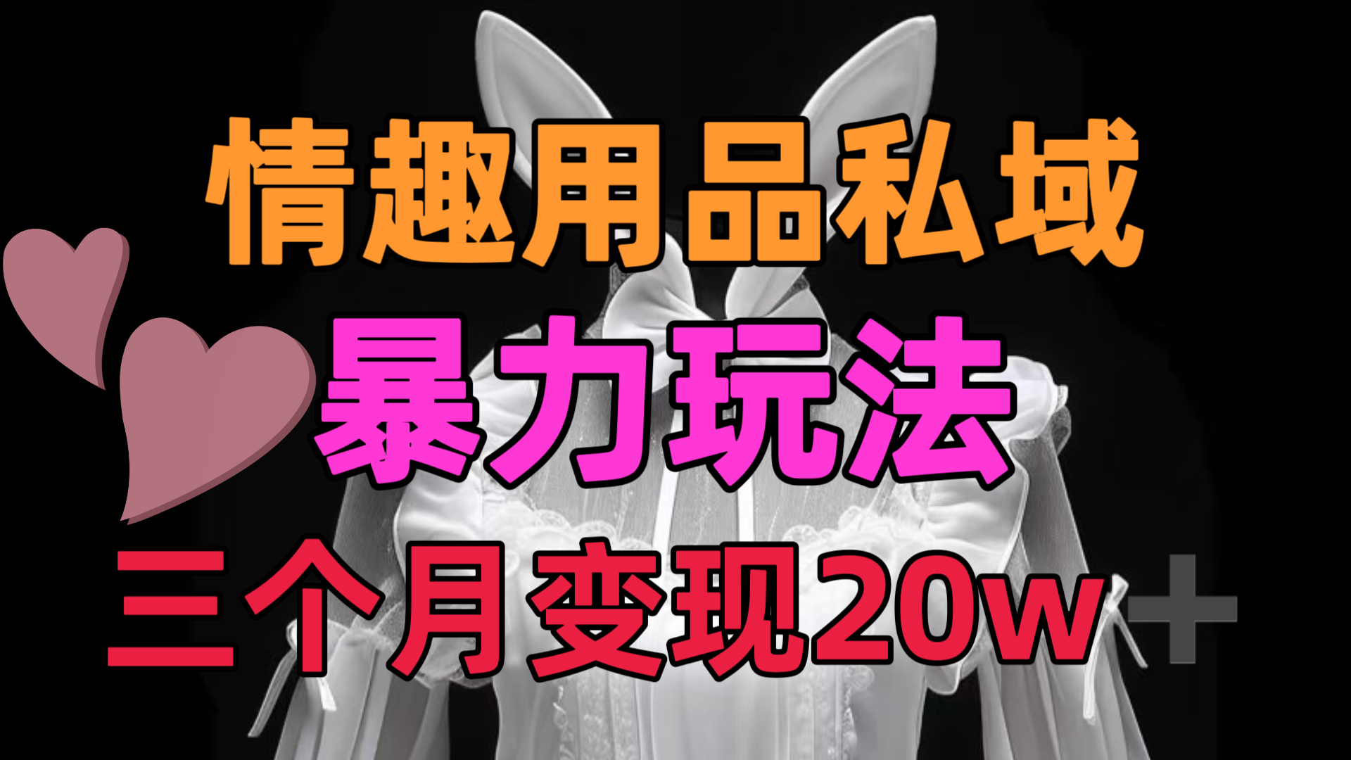 情趣用品私域，25年最新暴力玩法，三个月变现20w➕创业吧-网创项目资源站-副业项目-创业项目-搞钱项目创业吧